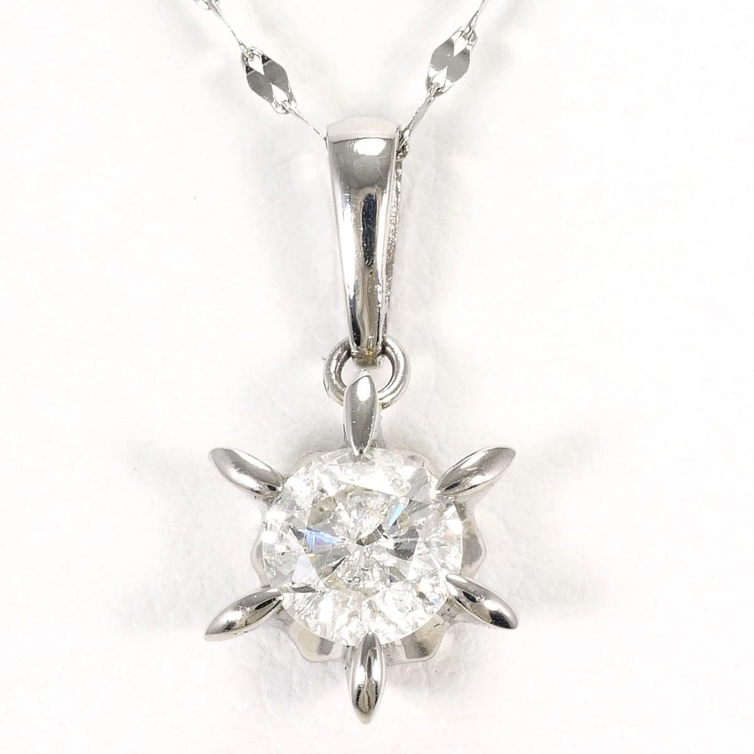 PT PLATINUM PT850/PLATINUM NECKLACE DIAMOND: PT Platinum PT850/Platinum Necklace Diamond Brand: No Brand Type/Style: Necklace Material: PT/PlatinumPT850/Platinum, Main Stone Natural Color: None Size: Top size?H:about15?W:about8mm(Top and chain