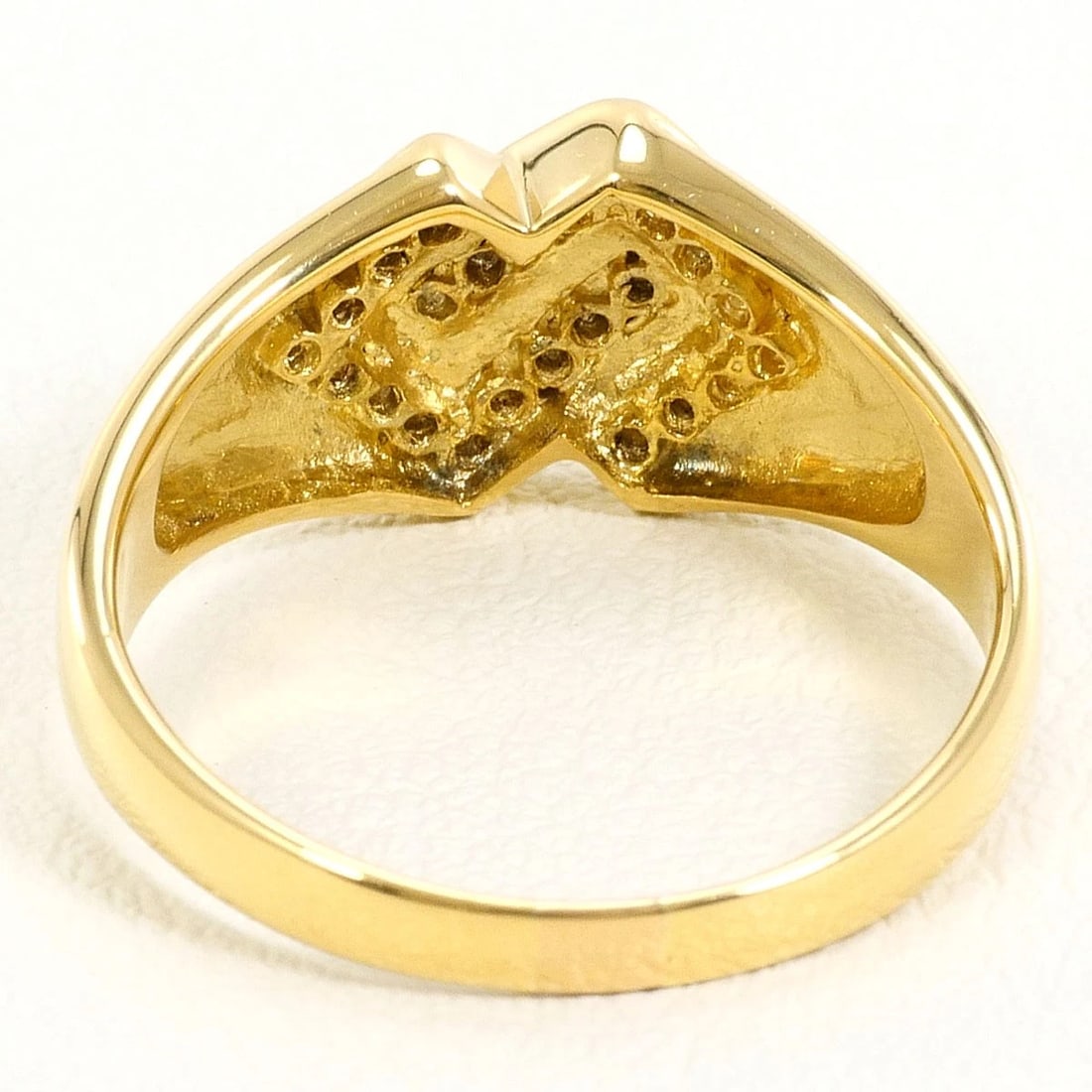 K18 GOLD RING DIAMOND - 4