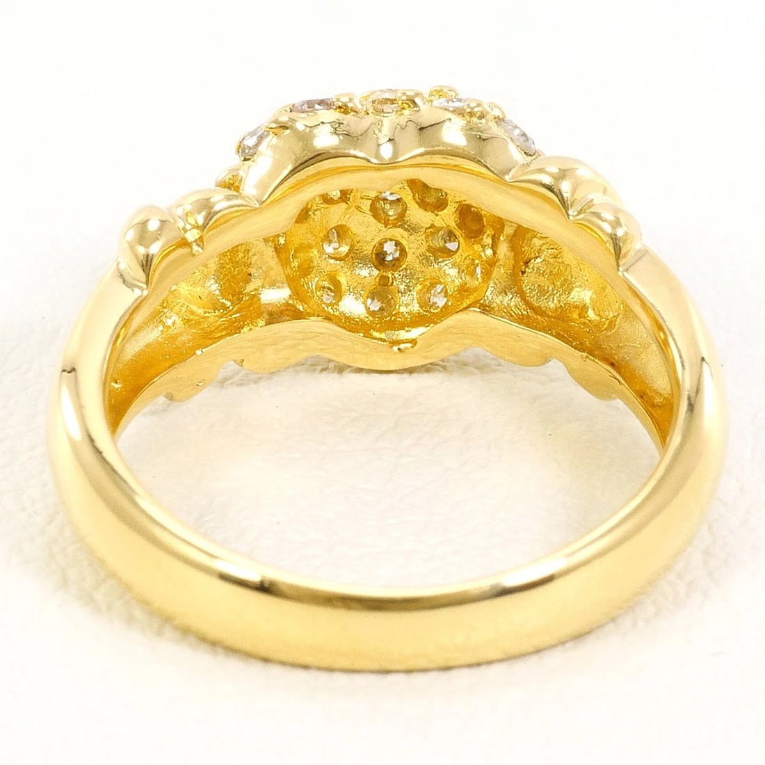 K18 GOLD RING DIAMOND - 4