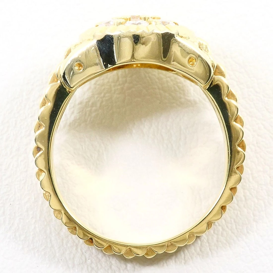 K14 GOLD RING DIAMOND - 4