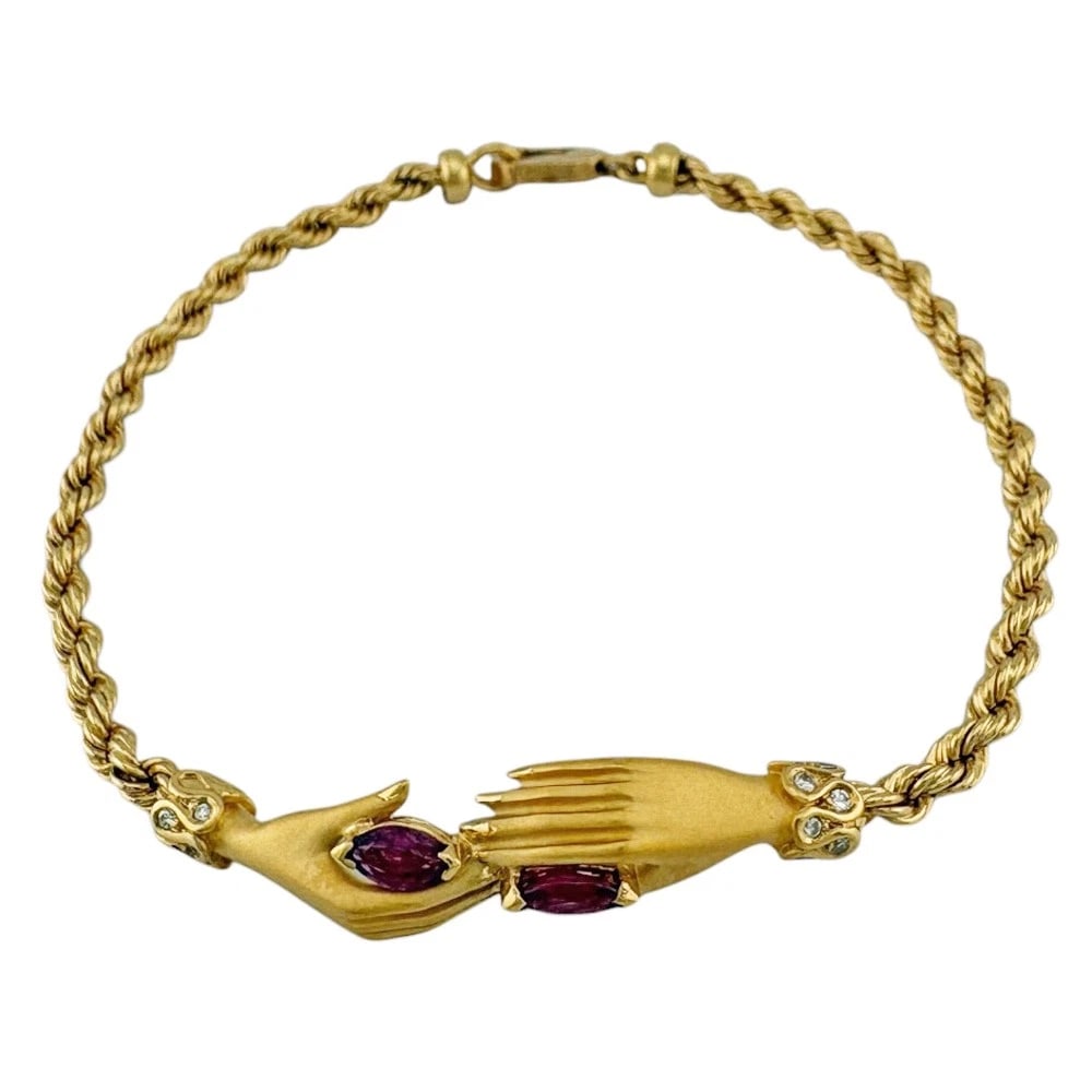 CARRERA Y CARRERA BRACELET K18 YELLOW GOLD: Carrera y Carrera Bracelet K18 yellow gold Brand: Carrera y Carrera Type/Style: Bracelet Material: K18 yellow gold, Main Stone Ruby Color: gold Size: Total Length:18cm High limit:8.0mm Chain