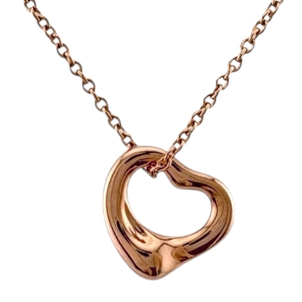 TIFFANY&CO. NECKLACE K18 PINK GOLD: TIFFANY&Co. Necklace K18 Pink Gold Brand: Tiffany&co. Type/Style: Necklace Material: K18 Pink Gold, Color: Pink gold Size: Total Length:45.5cm Top:W11.0mm x H10.0mm Accessories: None Acces