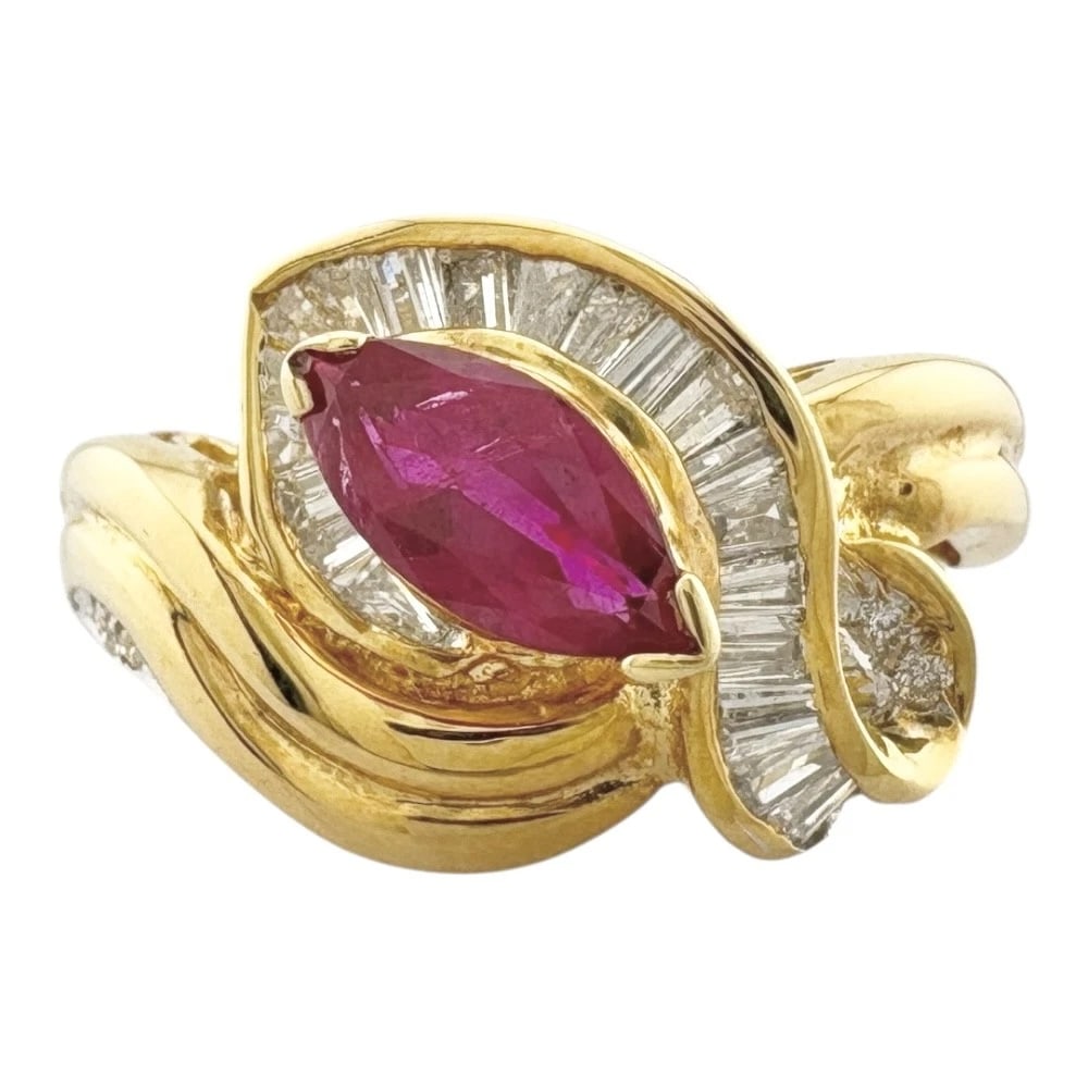 RING K18 GOLD RUBY - 2