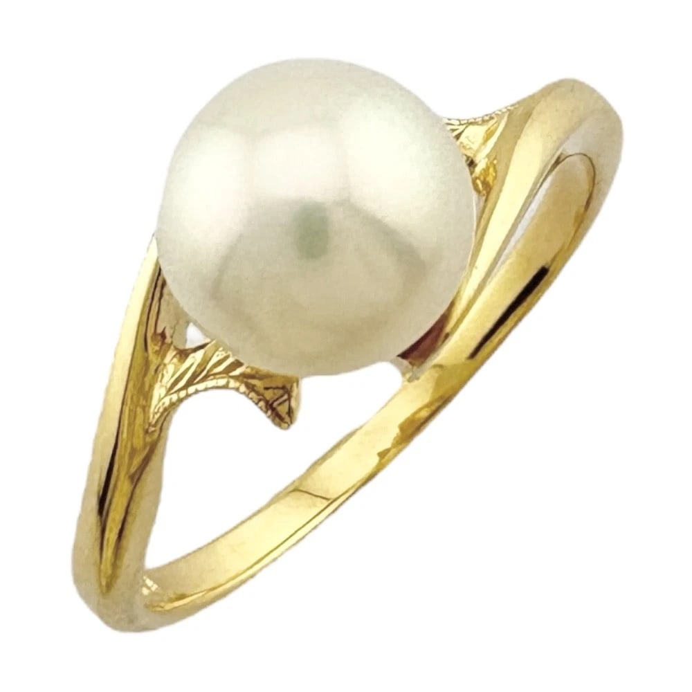 MIKIMOTO RING K18 YELLOW GOLD: MIKIMOTO Ring K18 yellow gold Brand: MIKIMOTO Type/Style: Ring Material: K18 yellow gold, Color: gold Size: US 6 1/8 Accessories: None Accessories Notice: When purchasing pre-owned goods, please