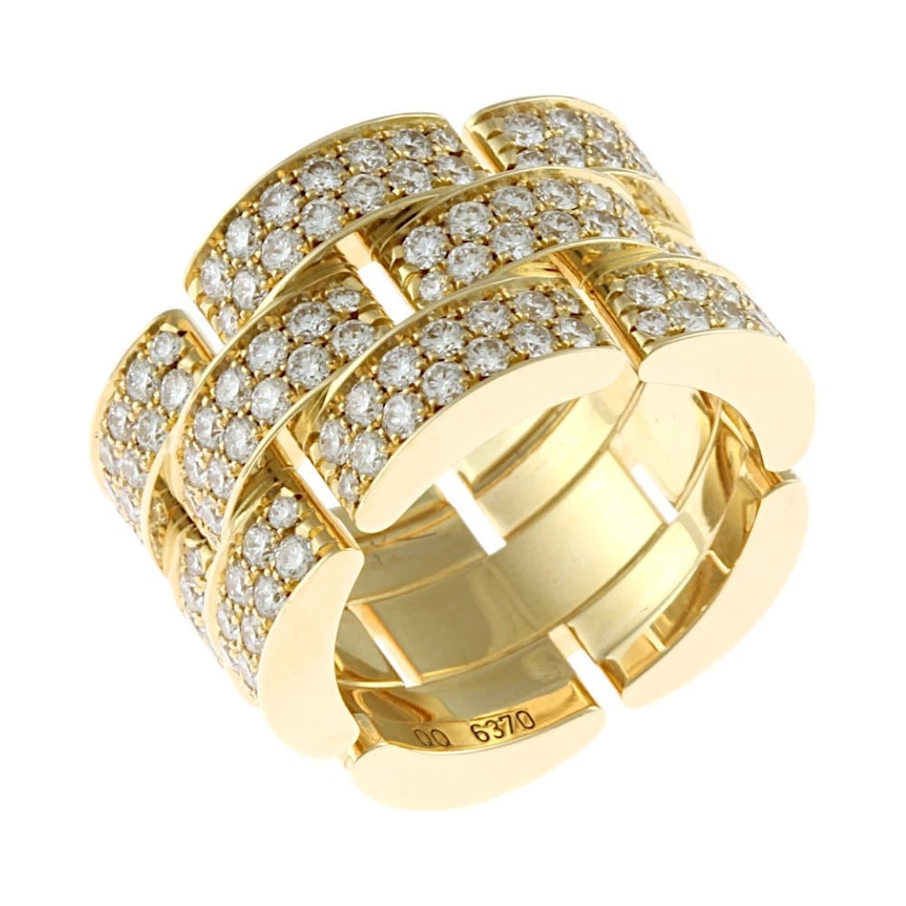 CARTIER RING K18 YELLOW GOLD DIAMOND: CARTIER Ring K18 yellow gold diamond Brand: CARTIER Type/Style: Ring Material: K18 yellow gold, Main Stone Natural Color: gold Size: US 6 1/2 Accessories: None Accessories Notice: When pur
