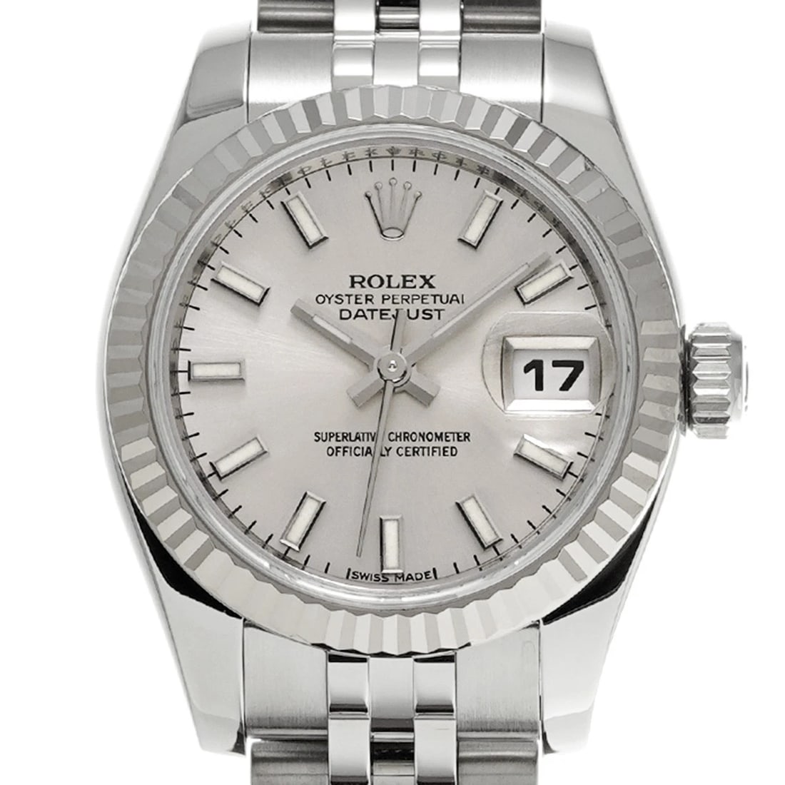 ROLEX DATEJUST SILVER WATCH - 4