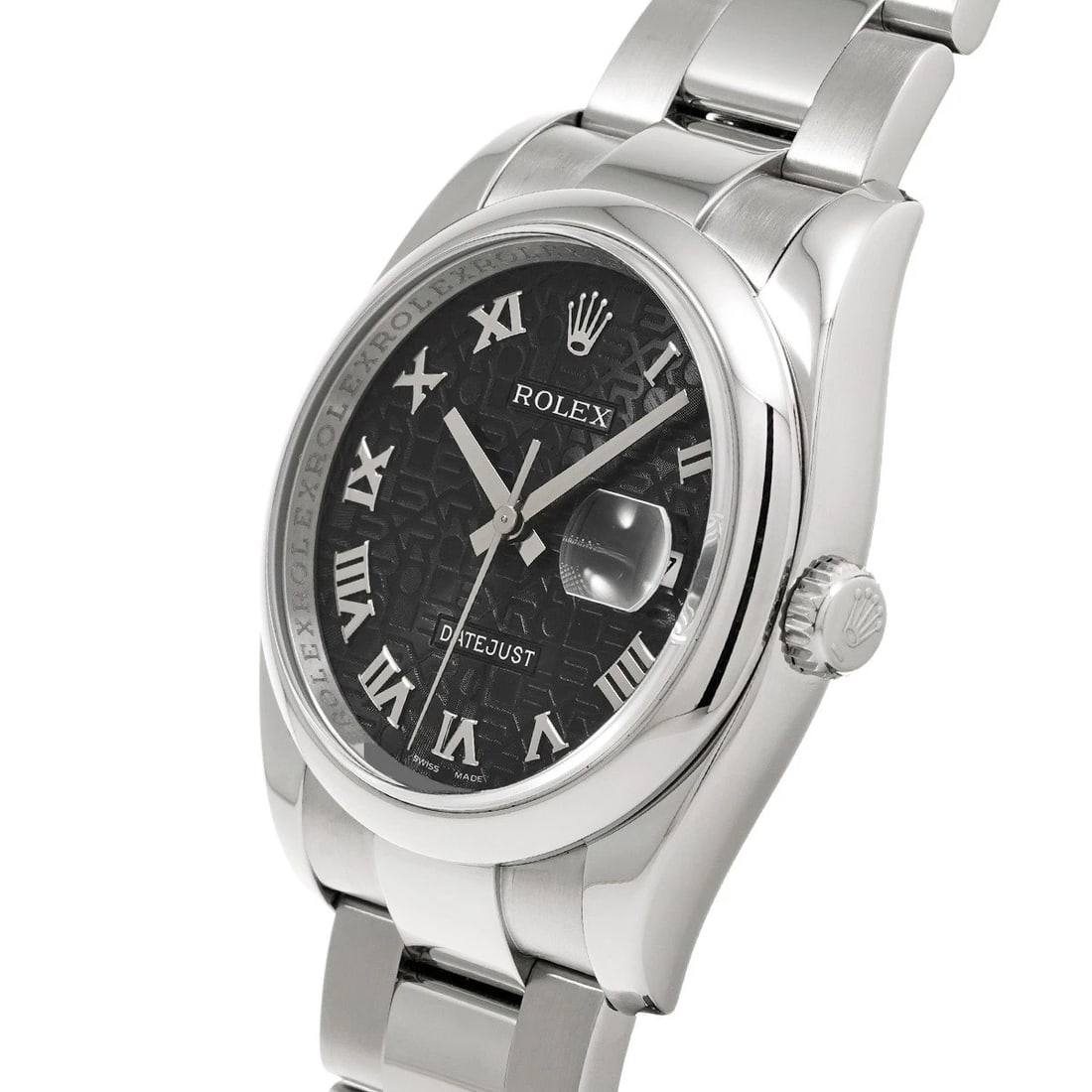 ROLEX DATEJUST BLACK COMPUTER WATCH - 2