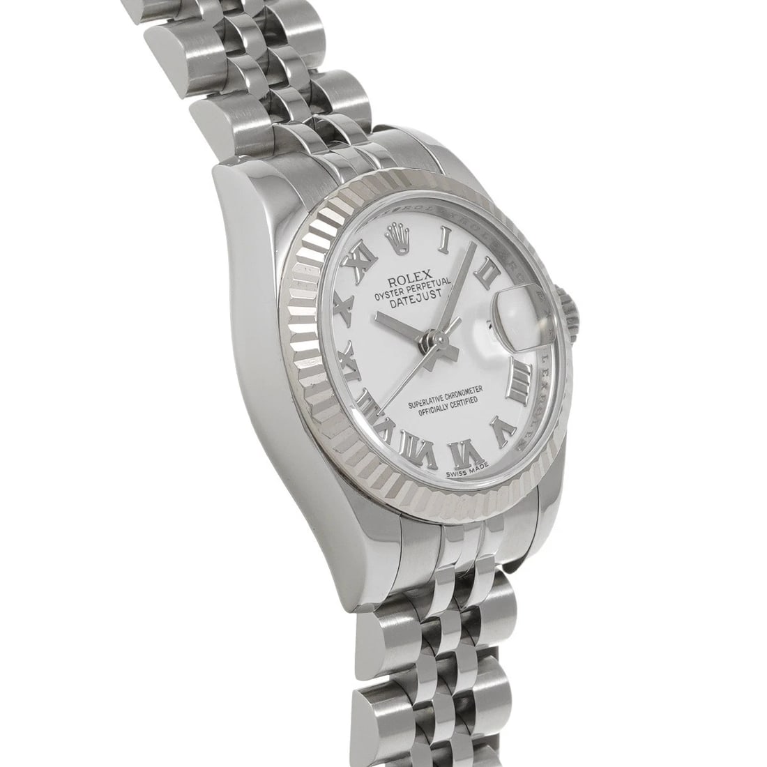 ROLEX DATEJUST WHITE WATCH - 3