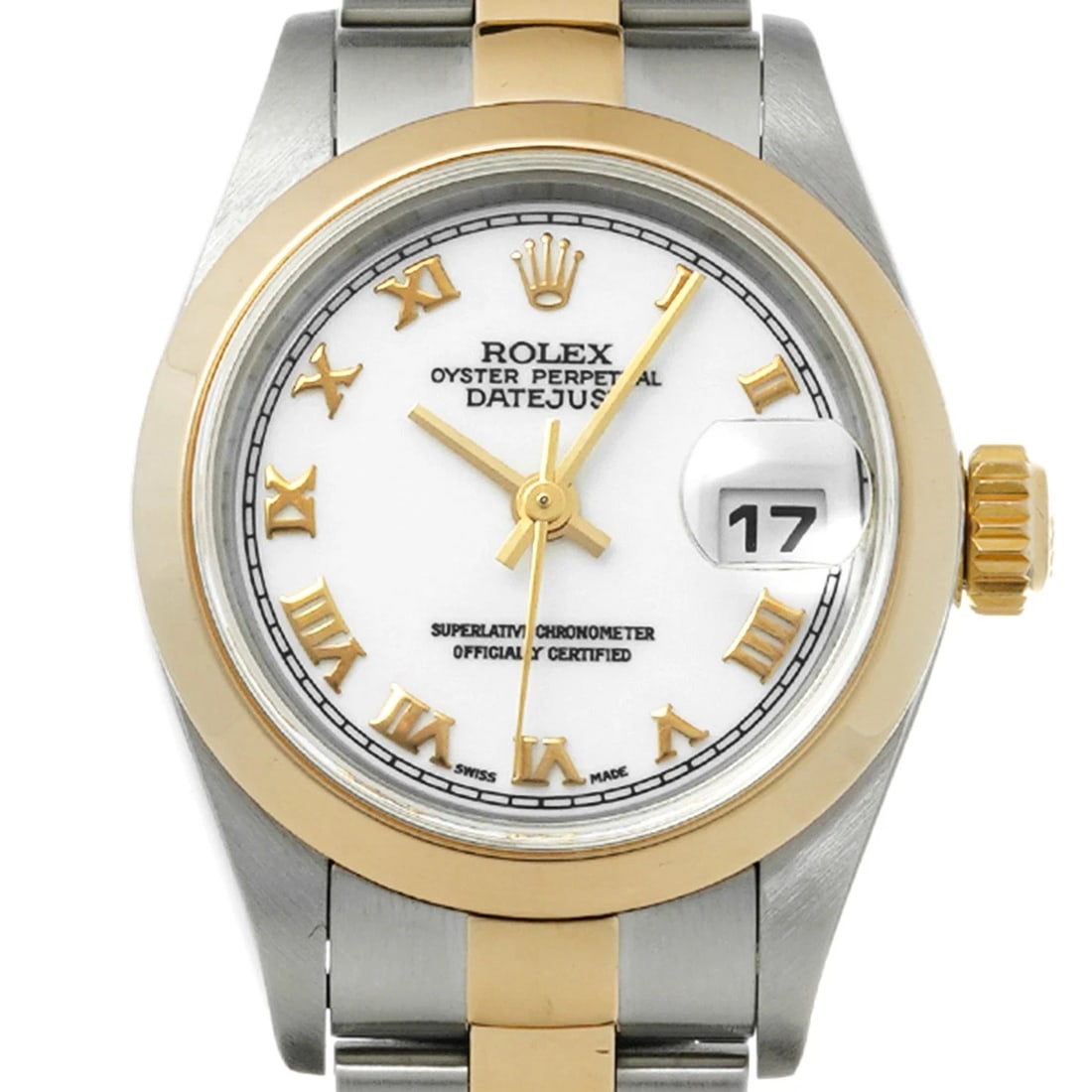 ROLEX DATEJUST WHITE WATCH - 4