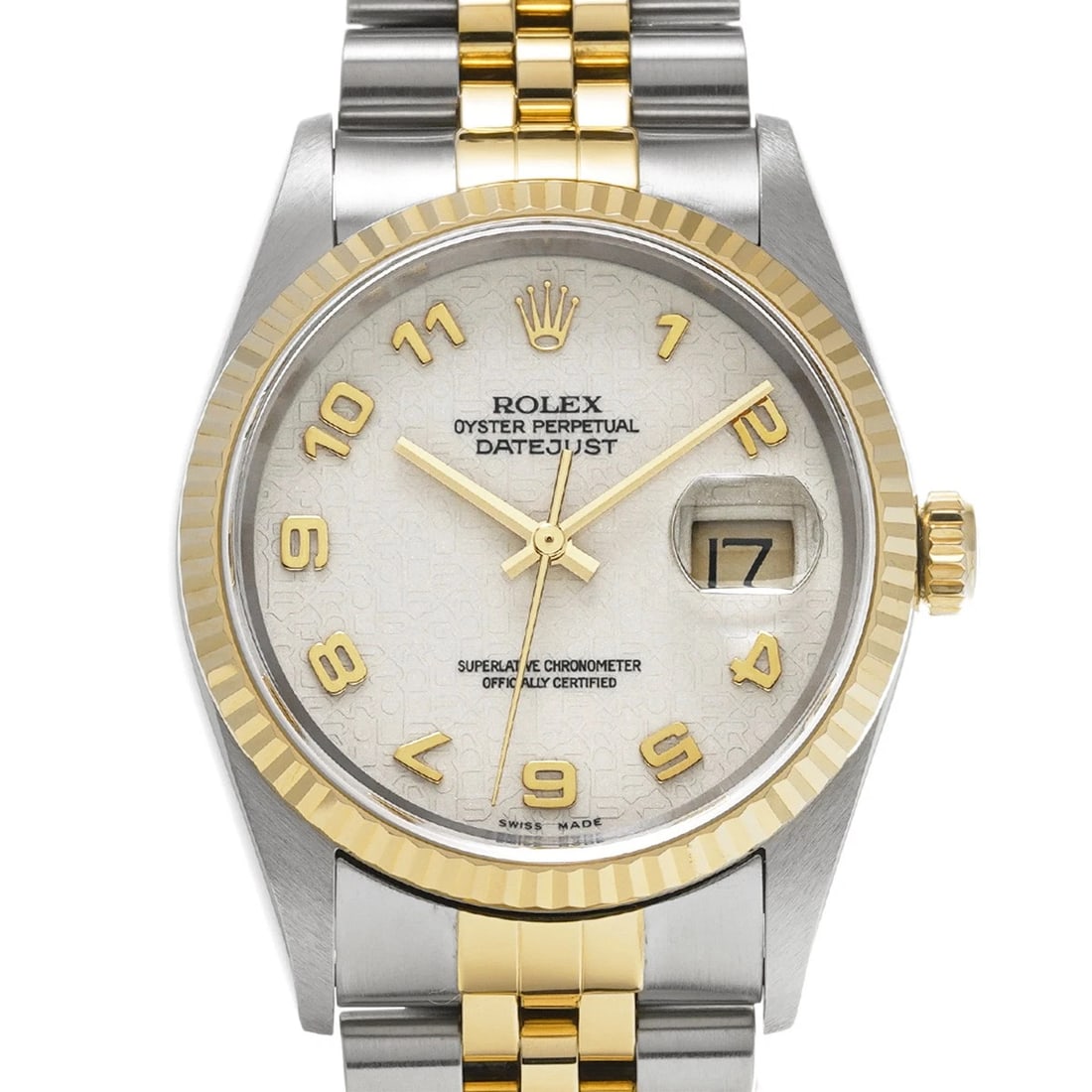 ROLEX DATEJUST IVORY COMPUTER WATCH - 4