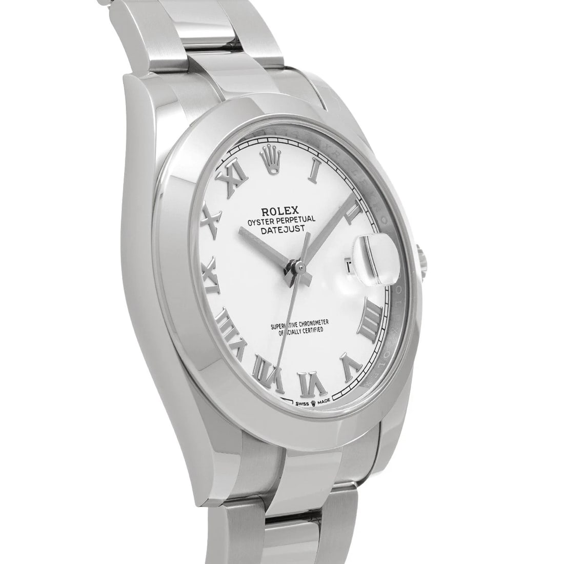 ROLEX DATEJUST WHITE WATCH - 3