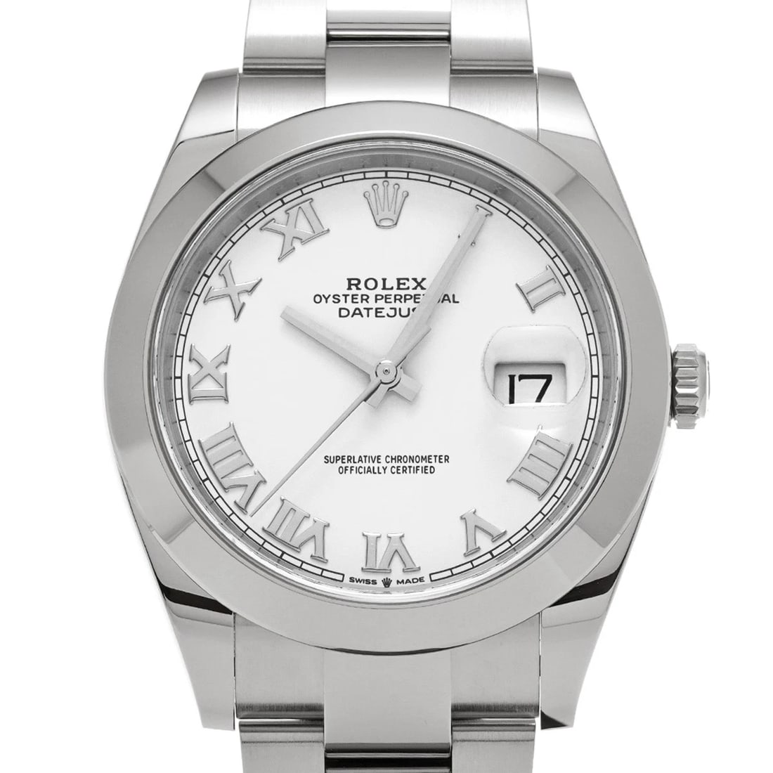 ROLEX DATEJUST WHITE WATCH - 4