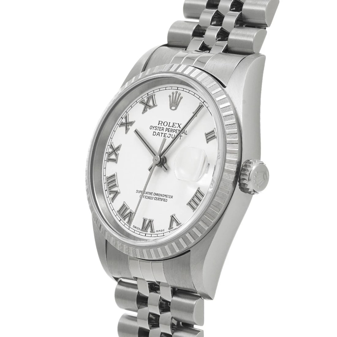ROLEX DATEJUST WHITE WATCH - 2