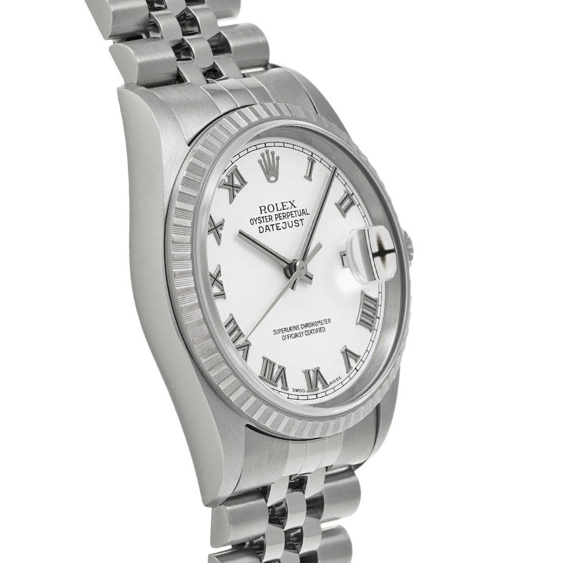 ROLEX DATEJUST WHITE WATCH - 3