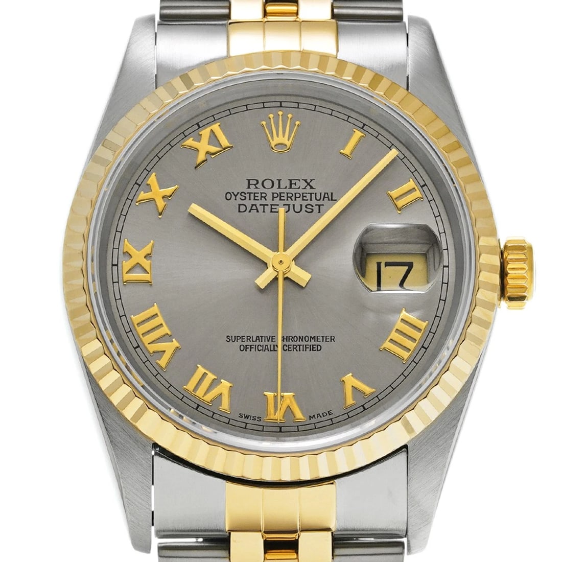 ROLEX DATEJUST GRAY WATCH - 4