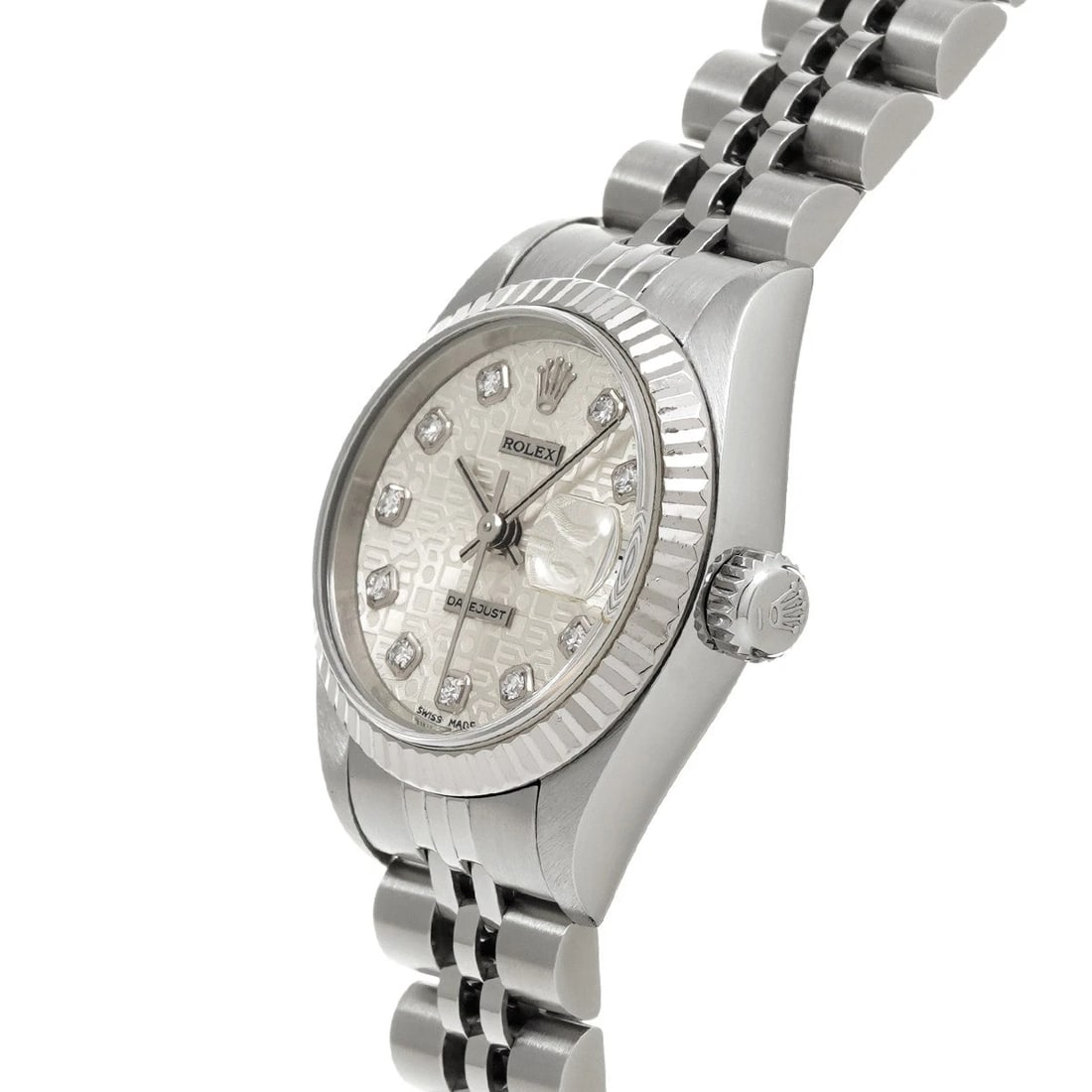 ROLEX DATEJUST SILVER COMPUTER/DIAMOND WATCH - 2