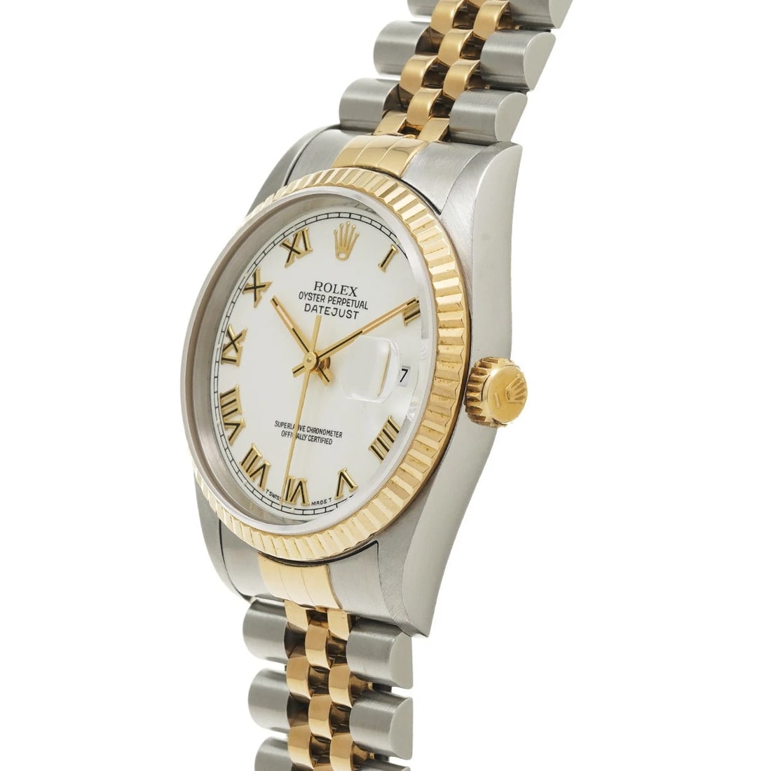 ROLEX DATEJUST WHITE WATCH - 2