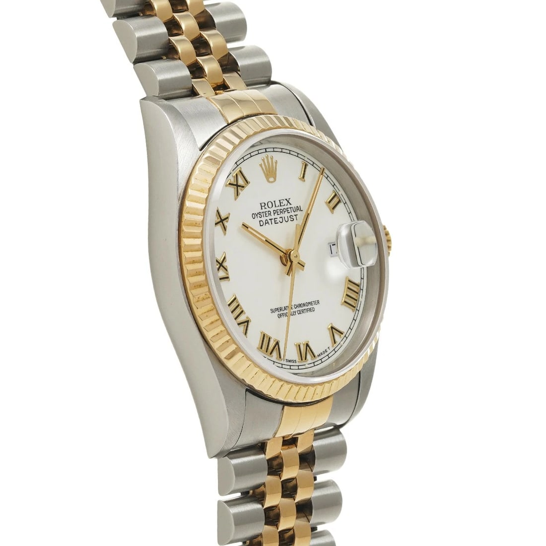 ROLEX DATEJUST WHITE WATCH - 3