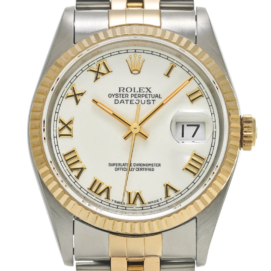 ROLEX DATEJUST WHITE WATCH - 4