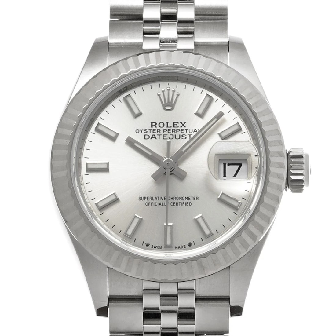 ROLEX DATEJUST SILVER WATCH - 4