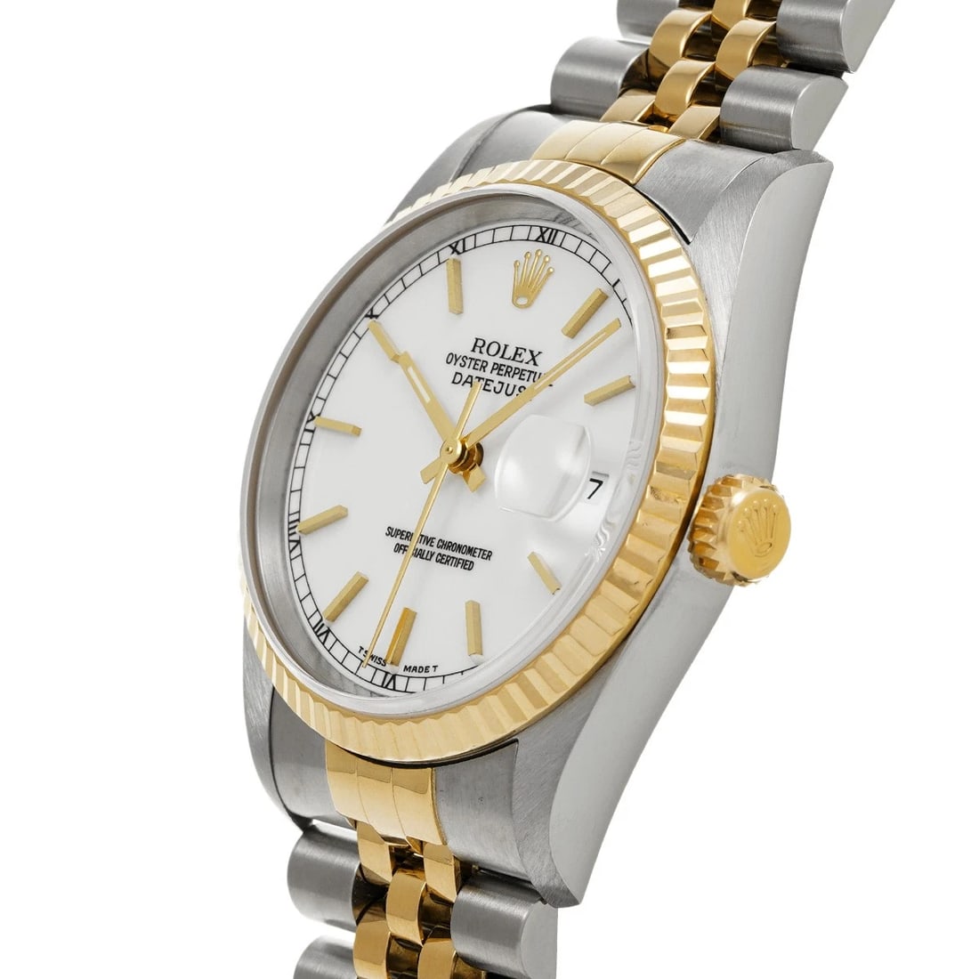 ROLEX DATEJUST WHITE WATCH - 2