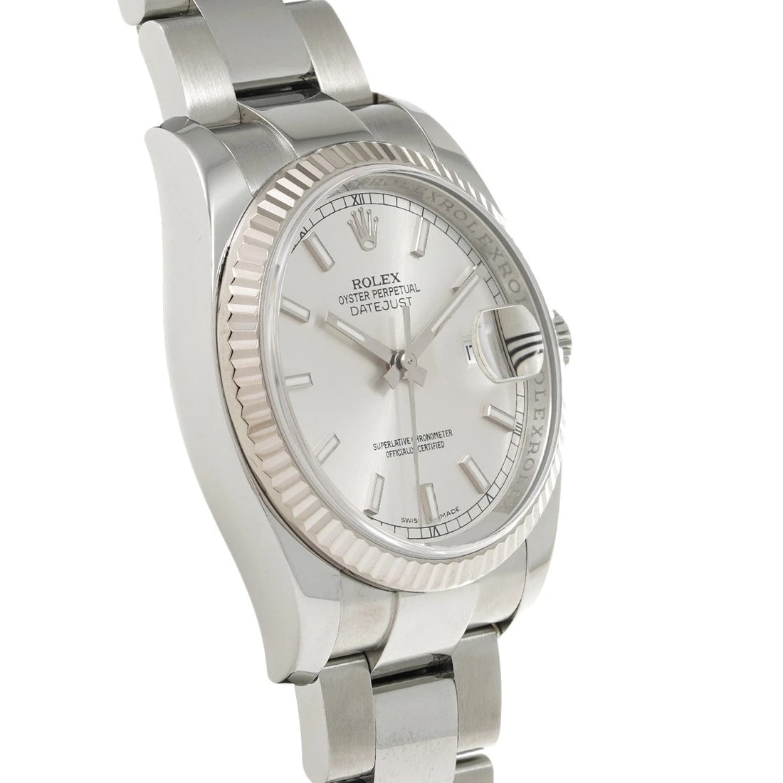 ROLEX DATEJUST SILVER WATCH - 3