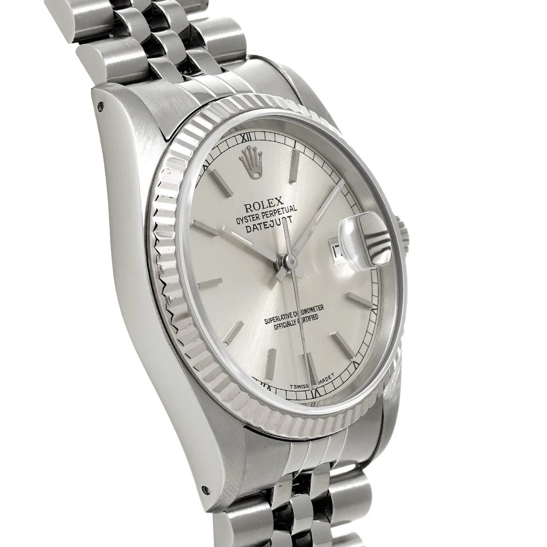 ROLEX DATEJUST SILVER WATCH - 3