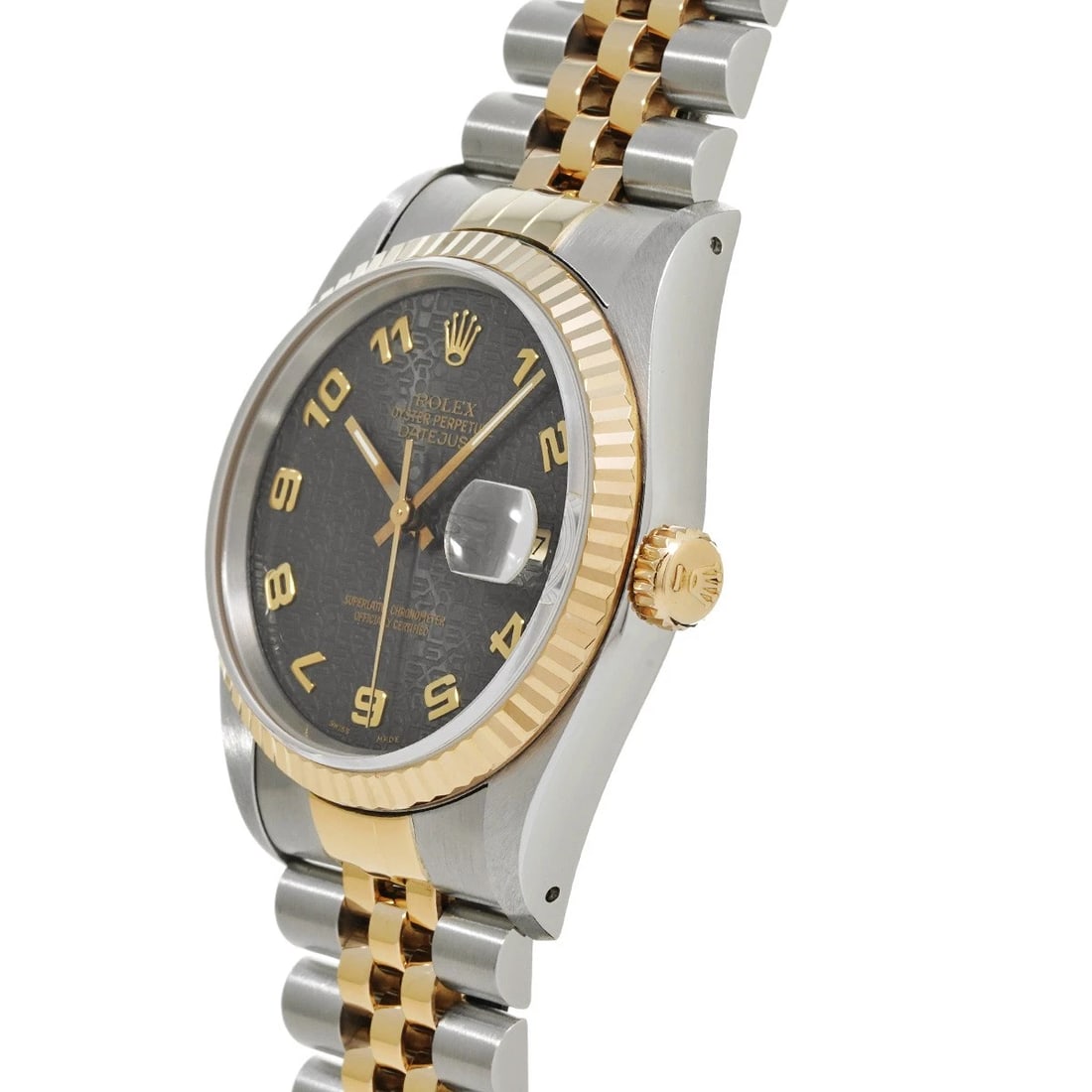 ROLEX DATEJUST BLACK COMPUTER WATCH - 2