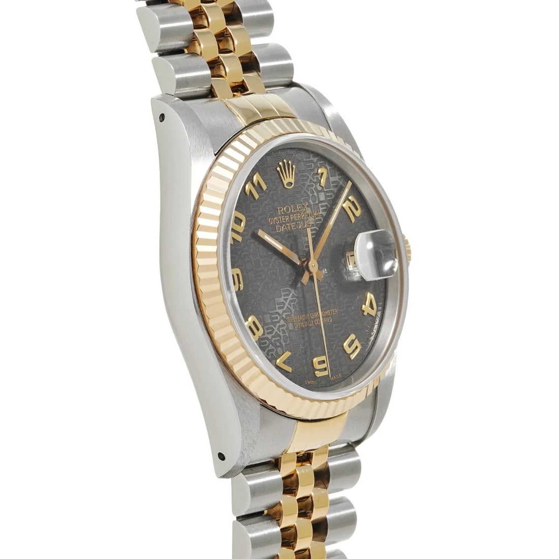 ROLEX DATEJUST BLACK COMPUTER WATCH - 3