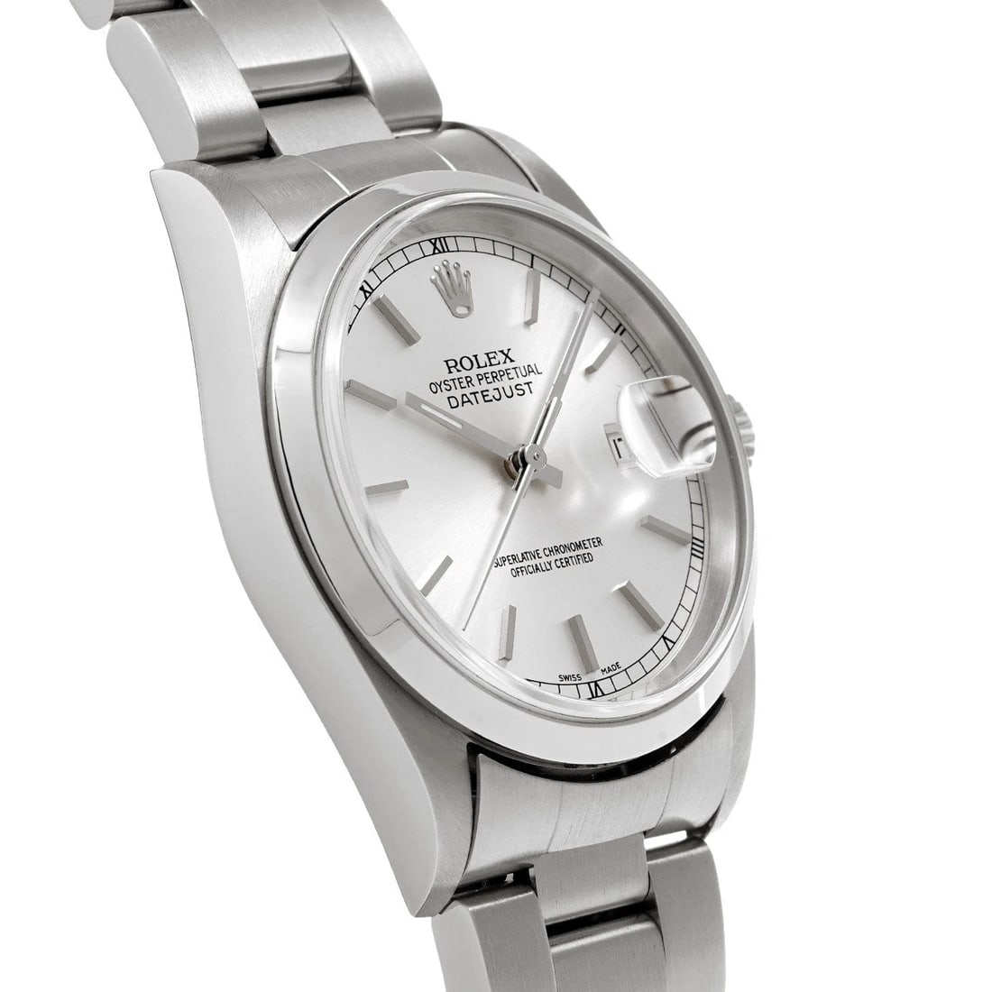 ROLEX DATEJUST SILVER WATCH - 3
