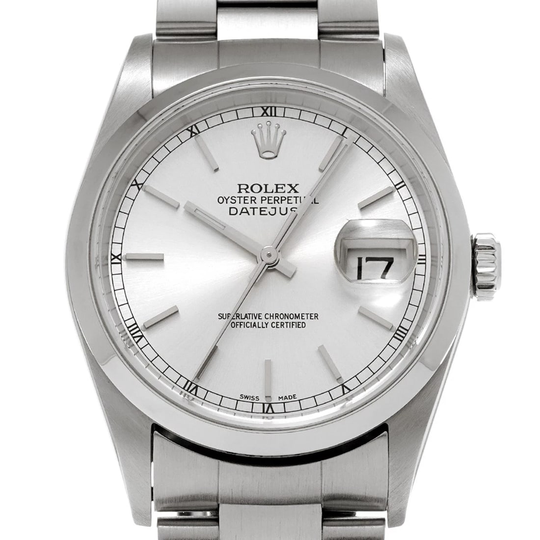 ROLEX DATEJUST SILVER WATCH - 4