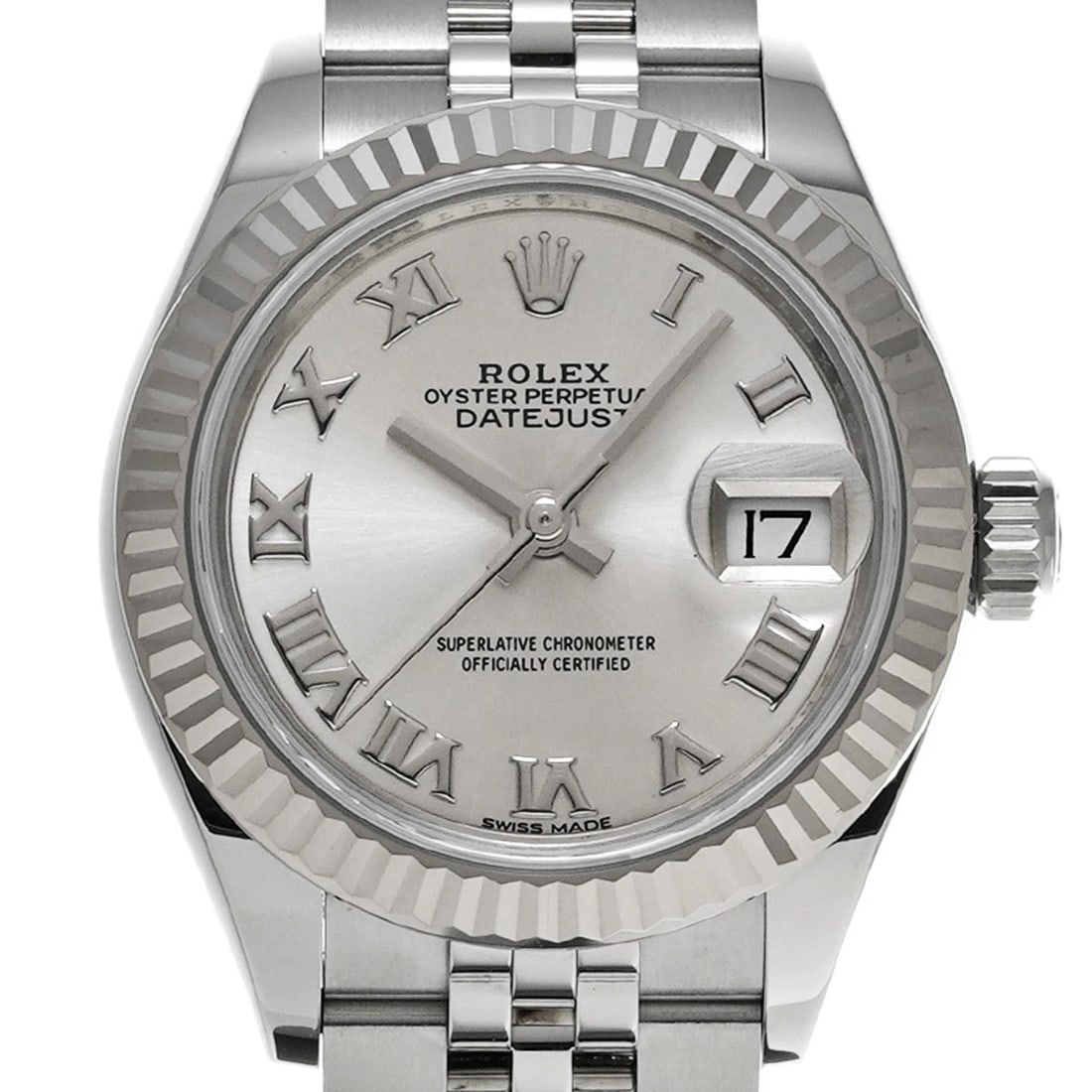 ROLEX DATEJUST SILVER WATCH - 4