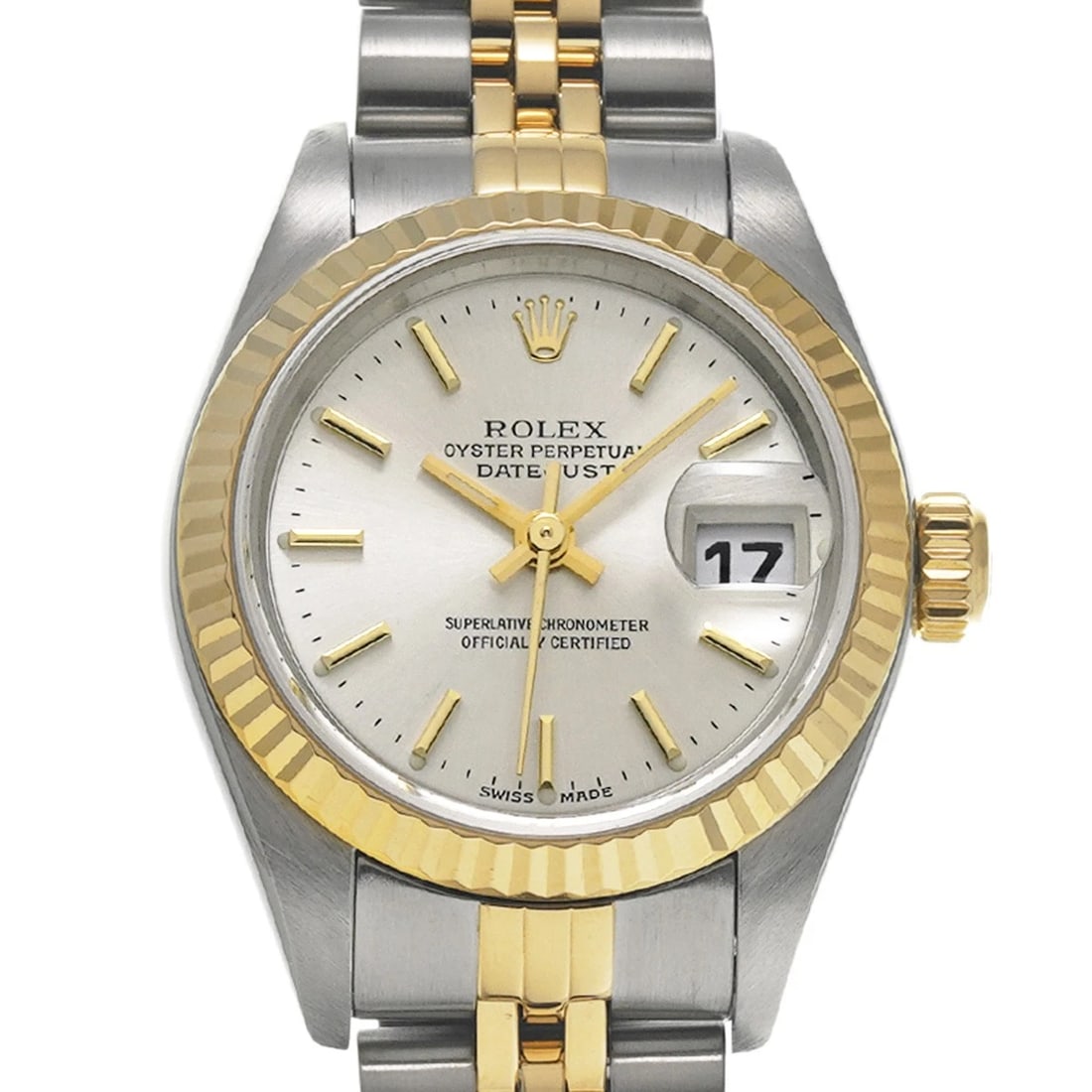 ROLEX DATEJUST SILVER WATCH - 4