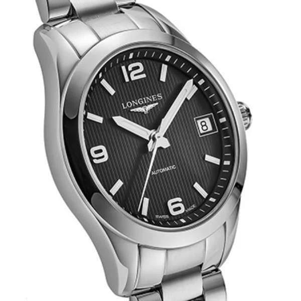 LONGINES CONQUEST BLACK DIAL AUTOMATIC WATCH - 2