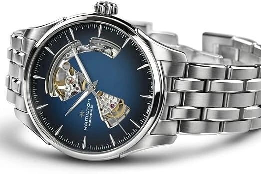HAMILTON JAZZMASTER AUTOMATIC BLUE DIAL WATCH - 2