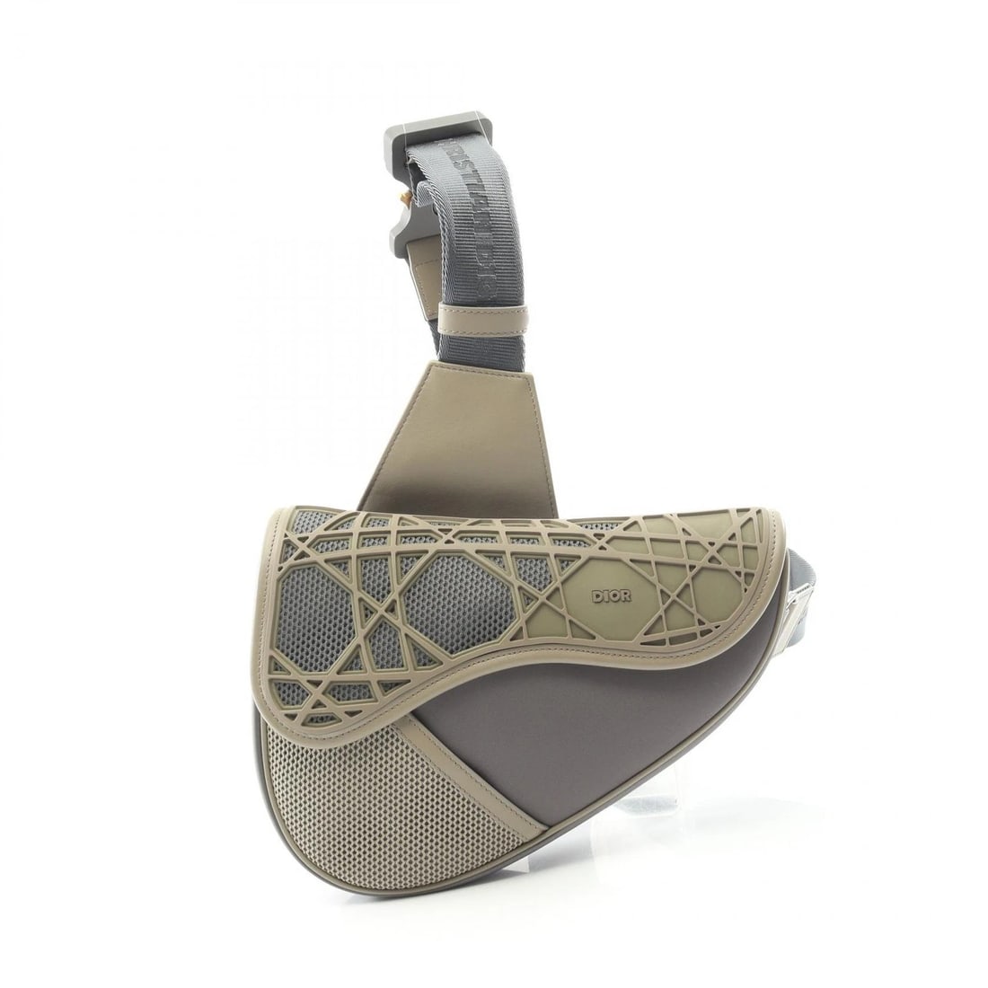 CHRISTIAN DIOR SADDLE WAIST CROSSBODY BAG NYLON LEATHER