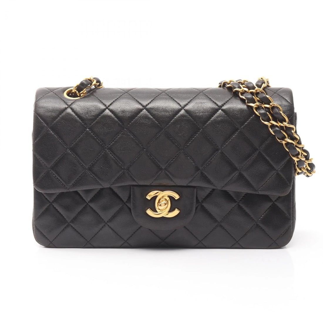 CHANEL MATELASSE DOUBLE FLAP CHAIN SHOULDER HANDBAG