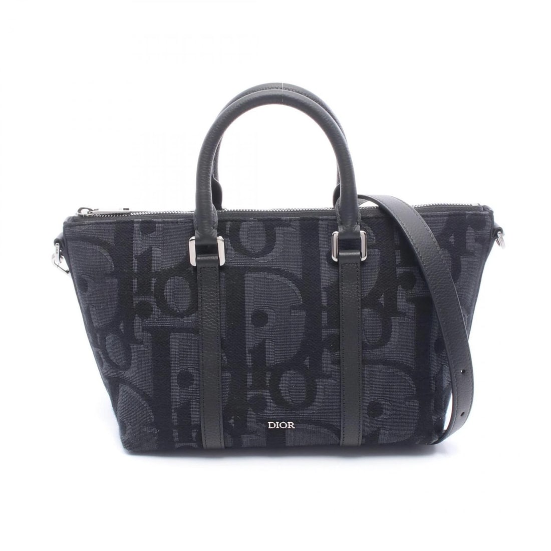 CHRISTIAN DIOR WEEKENDER 2WAY SHOULDER TOTE HANDBAG: Christian Dior Weekender 2Way Shoulder Tote Handbag Brand: Dior Type/Style: Handbag Material: Exterior Material canvas and leather Color: Exterior Color Navy?ish colors and Black?ish colors Size: H:18