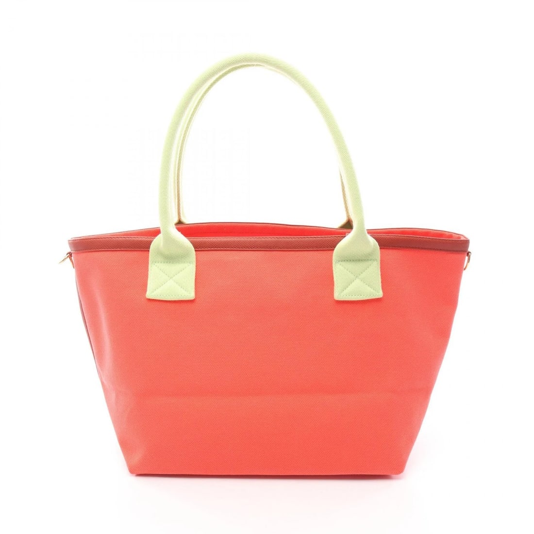 HERMES PETIT H SO CABAS TOTE BAG TOILE H LEATHER ROSE
