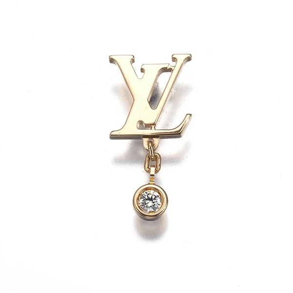 LOUIS VUITTON SINGLE EARRING DIAMOND 18K 750 ROSE GOLD: Louis Vuitton Single Earring Diamond 18K 750 Rose Gold Brand: Louis Vuitton Type/Style: Single Earring Material: 18K / 750 / Rose Gold, Main Stone Natural Color: Rose gold Size: Design size: 15.8 x