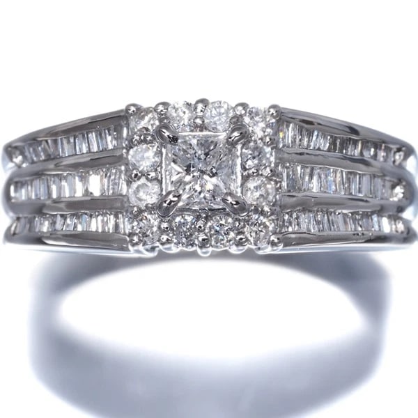 DIAMOND RING 900 PLATINUM - 2
