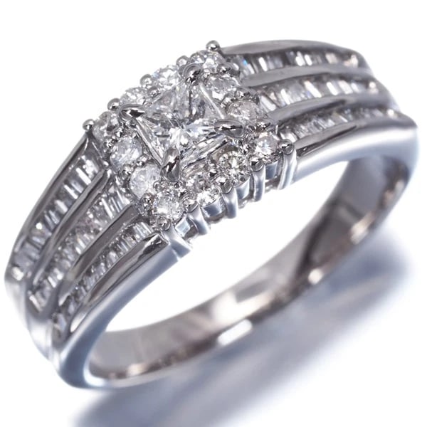 DIAMOND RING 900 PLATINUM - 3