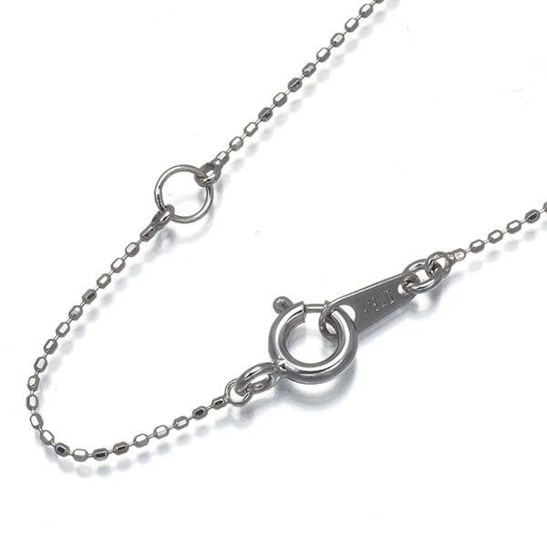 CUT BALL BEAD CHAIN NECKLACE: Cut Ball Bead Chain Necklace Brand: Unbranded Type/Style: Necklace Material: 18K/ 750/ White Gold, Color: White Gold Size: Necklace length: 38 / 42cm Necklace width: 0.7mm Clasp width: 3.0mm