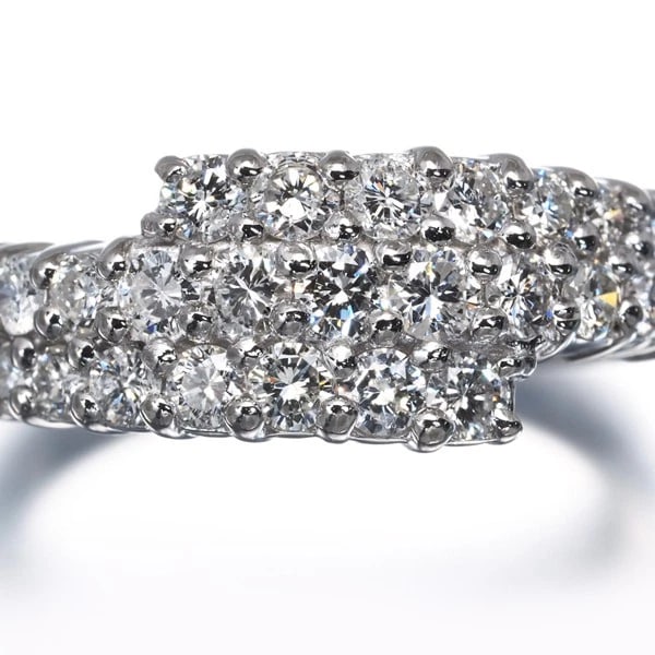 DIAMOND RING 900 PLATINUM - 2