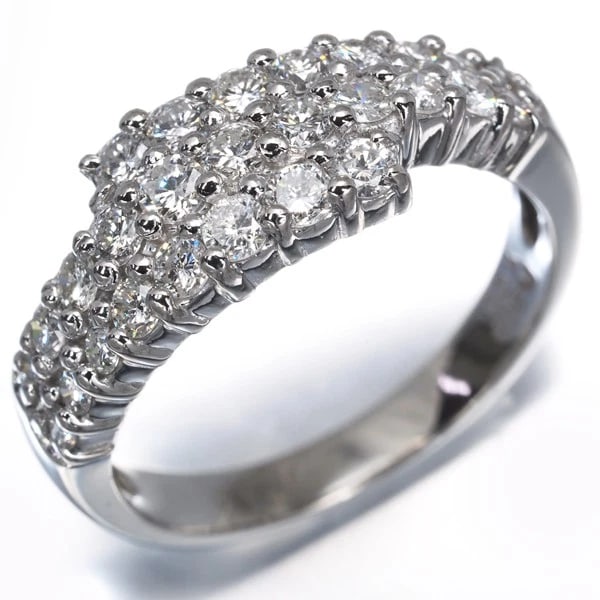 DIAMOND RING 900 PLATINUM - 3