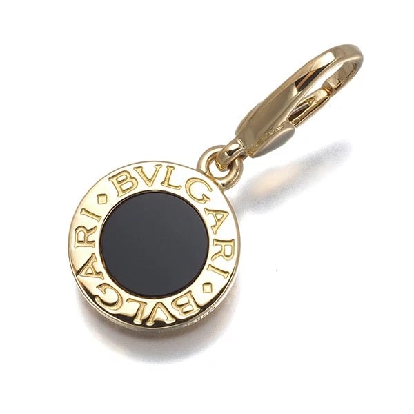 BVLGARI PENDANT ONYX 18K 750 YELLOW GOLD