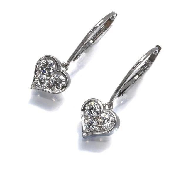 TIFFANY&CO. EARRINGS DIAMOND 950 PLATINUM: Tiffany&Co. Earrings Diamond 950 Platinum Brand: Tiffany & Co. Type/Style: Earring Material: 950/ Platinum, Main Stone Natural Color: Silver Size: Hoop Size: Approximately length 14.0 x width 9.0 x th