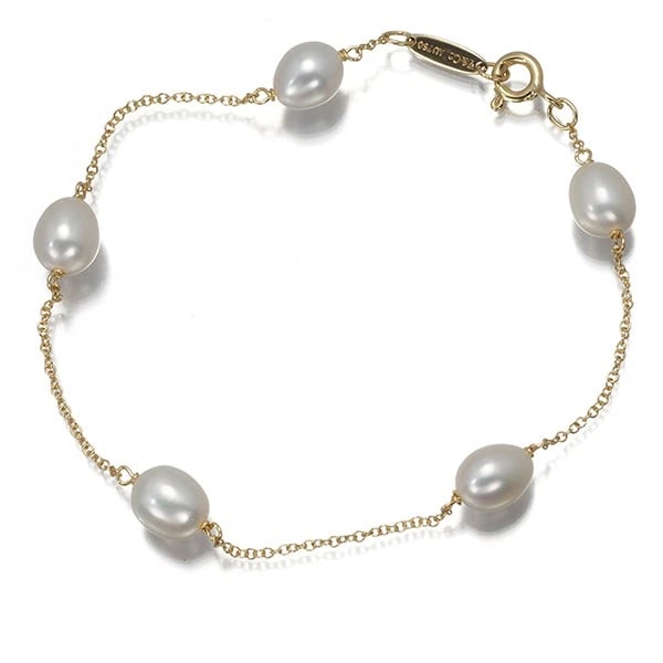 TIFFANY&CO. BRACELET FRESHWATER PEARL 18K YG