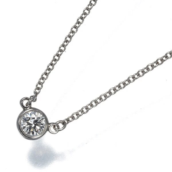TIFFANY&CO. NECKLACE DIAMOND PT 950: Tiffany&Co. Necklace Diamond Pt 950 Brand: Tiffany & Co. Type/Style: Necklace Material: 950 / Platinum, Main Stone Natural Color: Silver Size: Necklace length: 41cm Pendant size: Diameter 4.5mm