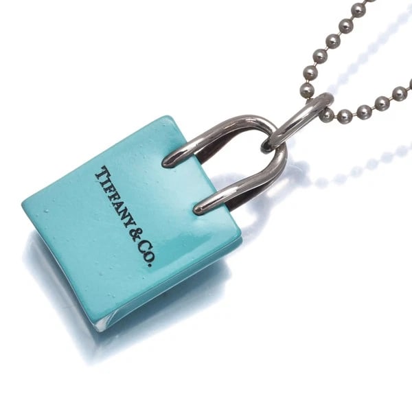 TIFFANY&CO. NECKLACE 925 STERLING SILVER/ENAMEL: Tiffany&Co. Necklace 925 Sterling Silver/Enamel Brand: Tiffany & Co. Type/Style: Necklace Material: 925 / Sterling Silver, Enamel, Color: Sterling Silver, Enamel Size: Necklace length: 46cm Pendant